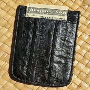 Eel skin money clip